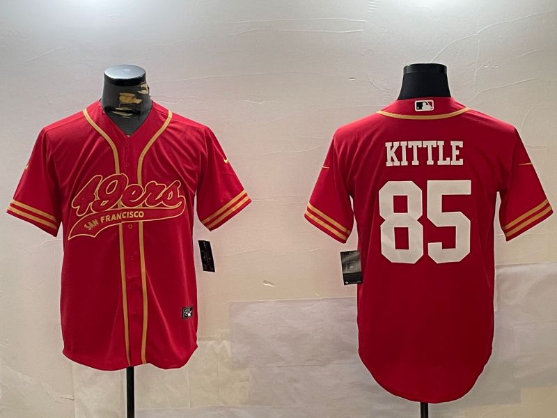 Men San Francisco 49ers #85 Kittle Red Joint Name 2024 Nike Limited NFL Jersey style 1209